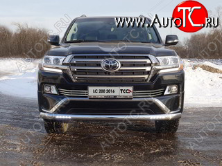 11 749 р. Декоративная вставка переднего бампера (EXECUTIVE) ТСС Тюнинг  Toyota Land Cruiser  200 (2015-2021) 2-ой рестайлинг (d 16 мм)  с доставкой в г. Керчь