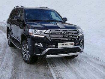 Защита передняя нижняя овальная короткая 75х42 мм ТСС Тюнинг Toyota Land Cruiser  200 (2015-2021) 2-ой рестайлинг