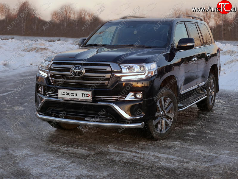 26 499 р. Защита переднего бампера нижняя d76,1 мм (EXECUTIVE) ТСС Тюнинг  Toyota Land Cruiser  200 (2015-2021) 2-ой рестайлинг (нержавейка)  с доставкой в г. Керчь