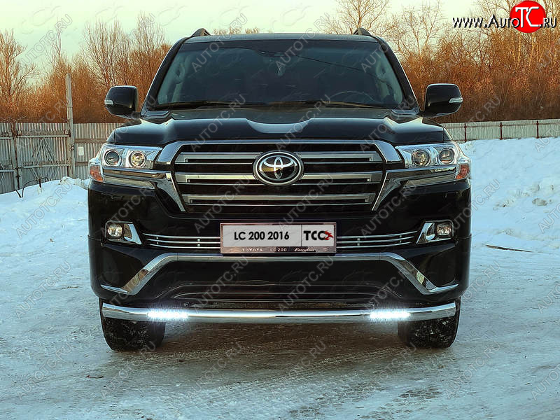 44 999 р. Защита переднего бампера нижняя с ДХО 76,1 мм ТСС Тюнинг  Toyota Land Cruiser  200 (2015-2021) 2-ой рестайлинг (EXECUTIVE)  с доставкой в г. Керчь