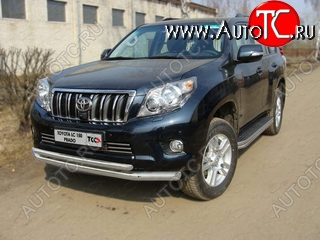 36 299 р. Защита переднего бампера нижняя d76,1*50,8 мм ТСС Тюнинг Toyota Land Cruiser Prado J150 дорестайлинг (2009-2013) (нержавейка)  с доставкой в г. Керчь