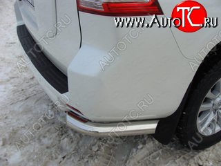 18 999 р. Защита задняя (уголки, нержавейка 76,1 мм) ТСС Тюнинг Toyota Land Cruiser Prado J150 дорестайлинг (2009-2013)  с доставкой в г. Керчь