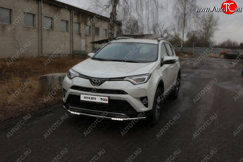 39 749 р. Защита переднего бампера нижняя с ДХО 60,3 мм ТСС Тюнинг  Toyota RAV4  XA40 (2015-2019) 5 дв. рестайлинг (нержавейка)  с доставкой в г. Керчь