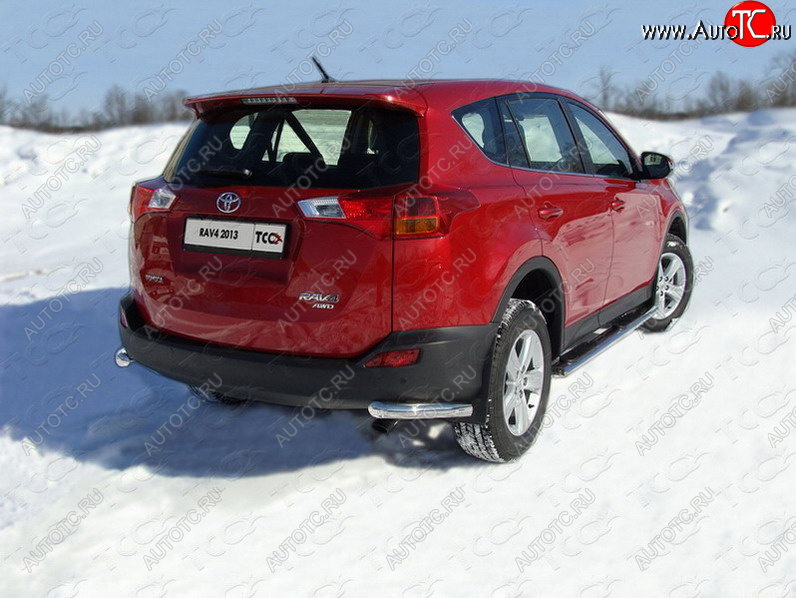 17 649 р. Защита заднего бампера (уголки, d60,3 мм) TCC  Toyota RAV4  XA40 (2015-2019) 5 дв. рестайлинг  с доставкой в г. Керчь