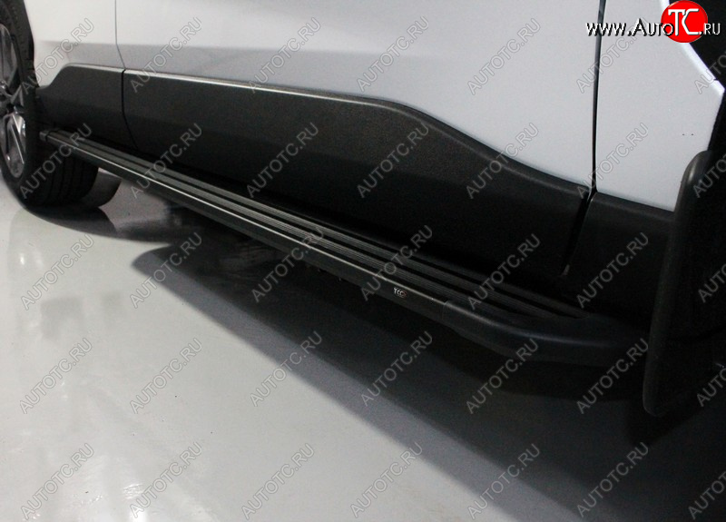 21 999 р. Пороги алюминиевые ТСС Тюнинг  Toyota RAV4  XA50 (2018-2025) 5 дв. дорестайлинг (Slim Line Black)  с доставкой в г. Керчь