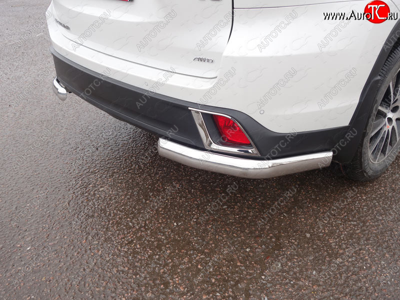 21 999 р. Защита задняя (уголки овальные 75х42 мм) ТСС Тюнинг Toyota Highlander XU50 рестайлинг (2016-2020) (уголки овальные)  с доставкой в г. Керчь