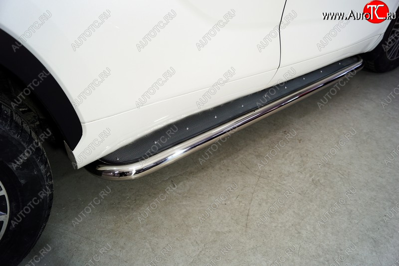 45 999 р. Пороги с площадкой 60,3 мм ТСС Тюнинг  Toyota Highlander  XU70 (2020-2025) (нержавейка)  с доставкой в г. Керчь
