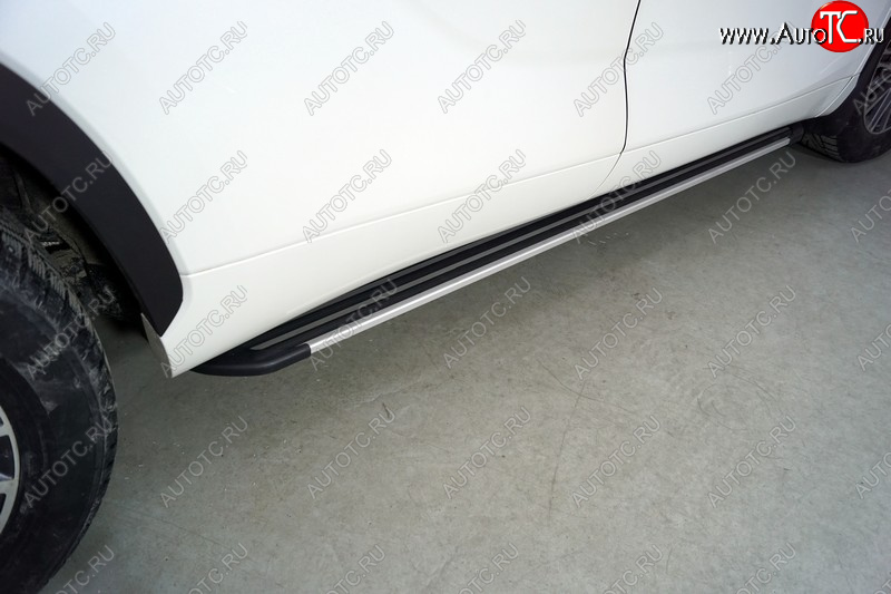 20 599 р. Пороги алюминиевые Slim Line ТСС Тюнинг  Toyota Highlander  XU70 (2020-2025) (Silver)  с доставкой в г. Керчь