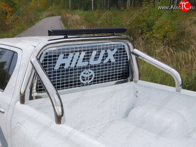 117 999 р. Защита кузова и заднего стекла (нержавейка Ø76,1) ТСС Тюнинг  Toyota Hilux  AN120 (2016-2025) дорестайлинг, 1-ый рестайлинг, 2-ой рестайлинг (без крышки, со светодиодной фарой)  с доставкой в г. Керчь