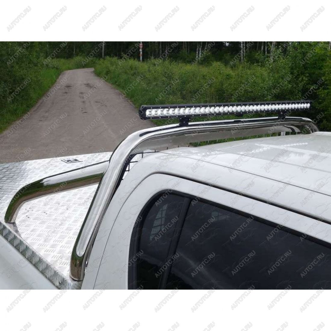 117 999 р. Защита кузова и заднего стекла (нержавейка Ø76,1) ТСС Тюнинг  Toyota Hilux  AN120 (2016-2025) дорестайлинг, 1-ый рестайлинг, 2-ой рестайлинг (для крышки, со светодиодной фарой)  с доставкой в г. Керчь