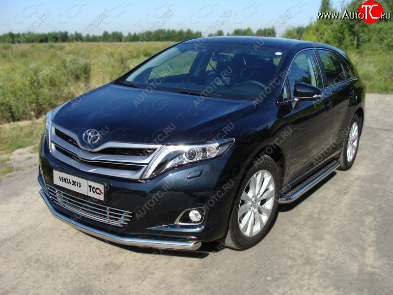 18 999 р. Защита переднего бампера нижняя d60,3 мм ТСС Тюнинг  Toyota Venza  GV10 (2012-2016) рестайлинг (нержавейка)  с доставкой в г. Керчь