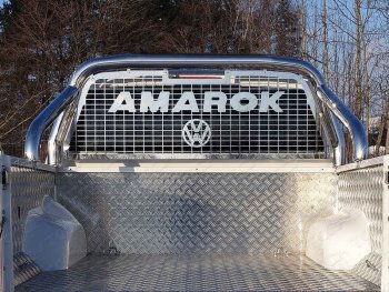 Защита кузова и заднего стекла (только для кузова) d 76,1 мм ТСС Тюнинг Volkswagen Amarok (2016-2022) рестайлинг (нержавейка)