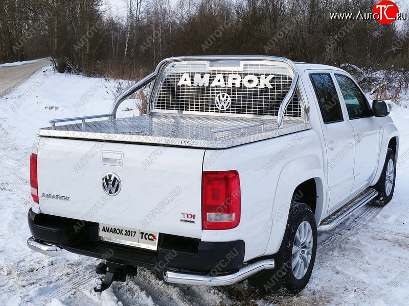 81 999 р. Защита кузова и заднего стекла (для крышки) d 75*42 мм ТСС Тюнинг  Volkswagen Amarok (2016-2022) рестайлинг (нержавейка)  с доставкой в г. Керчь