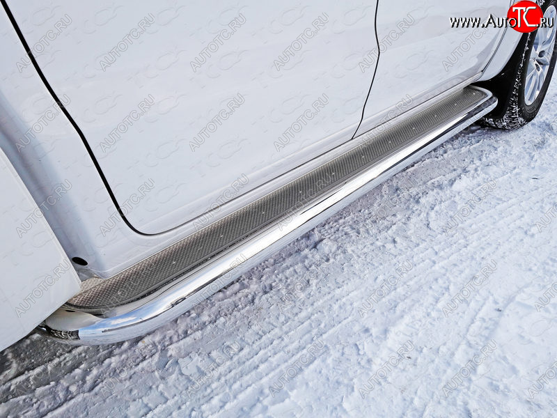 45 999 р. Пороги с площадкой 60,3 мм ТСС Тюнинг  Volkswagen Amarok (2016-2022) рестайлинг (нержавейка)  с доставкой в г. Керчь