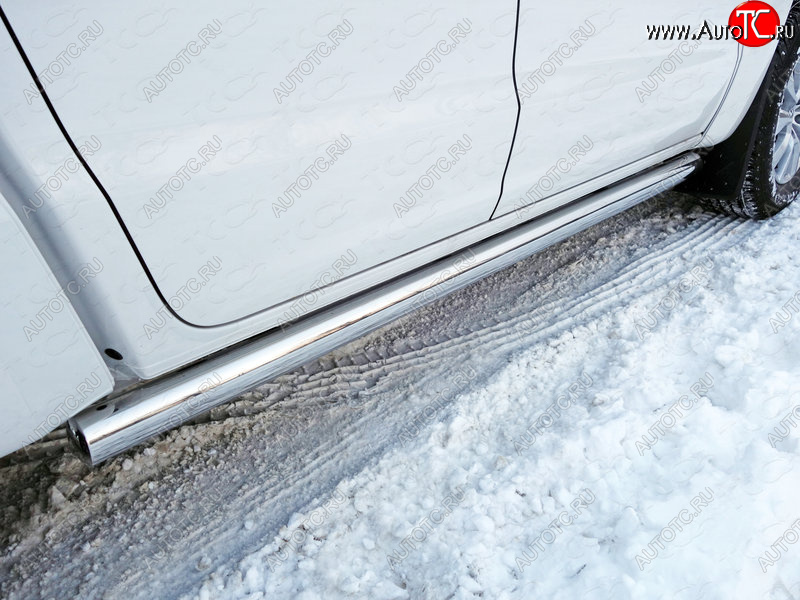 25 499 р. Защита порогов труба 76,1 мм ТСС Тюнинг  Volkswagen Amarok (2016-2022) рестайлинг (серые)  с доставкой в г. Керчь