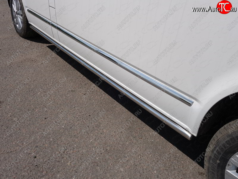 30 999 р. Защита порогов труба d50,8 мм ТСС Тюнинг  Volkswagen Caravelle  T6 (2015-2019) дорестайлинг (серые)  с доставкой в г. Керчь