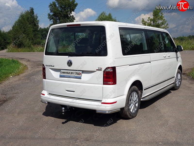 18 999 р. Защита заднего бампера (уголки, d42,4 мм) TCC  Volkswagen Caravelle  T6.1 (2019-2025) рестайлинг  с доставкой в г. Керчь