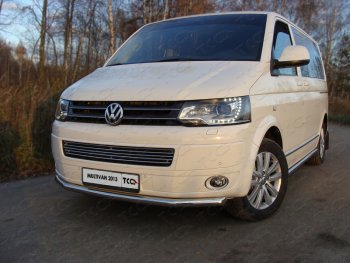 Защита переднего бампера нижняя d60,3 мм ТСС Тюнинг Volkswagen Multivan T5 рестайлинг (2009-2015) (нержавейка)