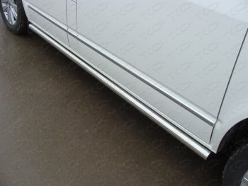 Защита порогов труба d60,3 мм ТСС Тюнинг Volkswagen Multivan T5 рестайлинг (2009-2015) (серые)