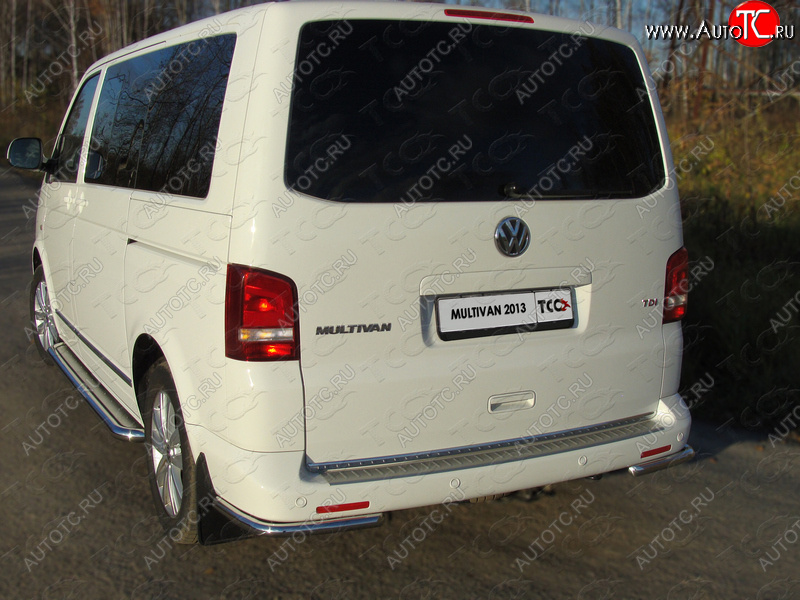 17 649 р. Защита заднего бампера (уголки, d42,4 мм) TCC  Volkswagen Multivan  T5 (2009-2015) рестайлинг  с доставкой в г. Керчь