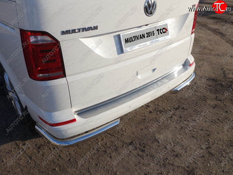 21 999 р. Защита заднего бампера (уголки, d60,3 мм) TCC Volkswagen Multivan T6 дорестайлинг (2016-2019)  с доставкой в г. Керчь