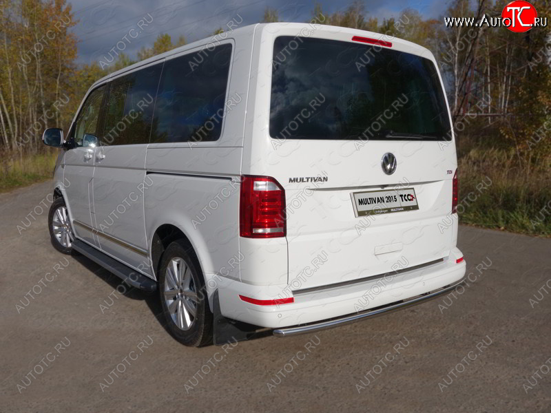 18 999 р. Защита задняя (нержавейка 42,4 мм), ТСС Тюнинг Volkswagen Multivan T6 дорестайлинг (2016-2019) (нержавейка)  с доставкой в г. Керчь