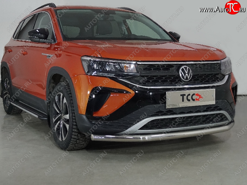 19 399 р. Защита переднего бампера нижняя d60,3 мм ТСС Тюнинг Volkswagen Taos (2020-2022) (нержавейка)  с доставкой в г. Керчь