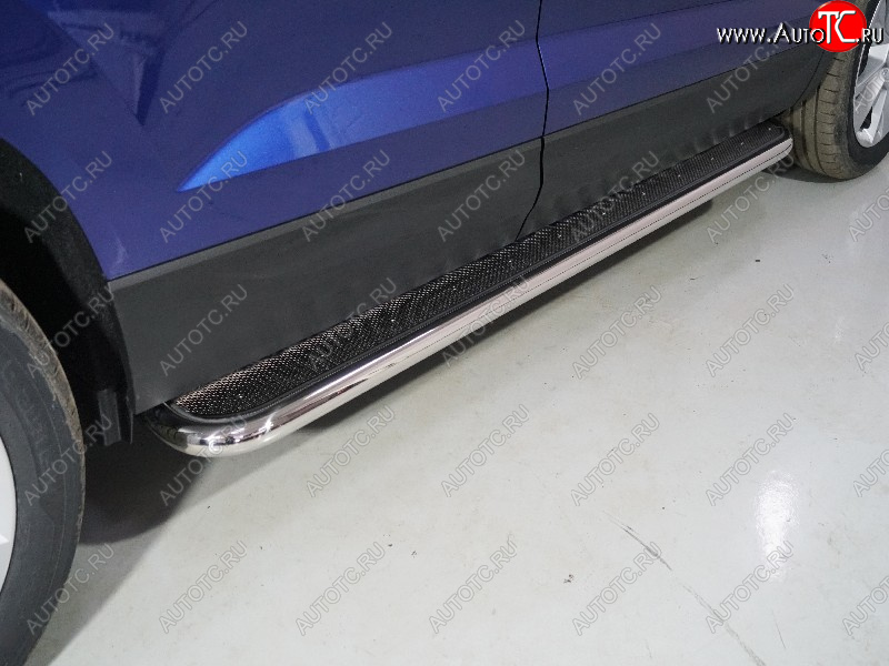 40 999 р. Пороги с площадкой 42,4 мм ТСС Тюнинг Volkswagen Taos (2020-2022) (нержавейка)  с доставкой в г. Керчь