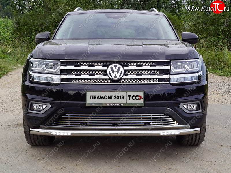 39 749 р. Защита переднего бампера нижняя с ДХО 60,3 мм ТСС Тюнинг  Volkswagen Teramont  CA1 (2016-2020) дорестайлинг (кроме комплектации турбо)  с доставкой в г. Керчь