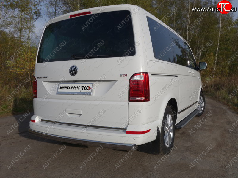 25 499 р. Защита заднего бампера (овальная, d75х42 мм) TCC Volkswagen Transporter T6 дорестайлинг (2015-2019)  с доставкой в г. Керчь
