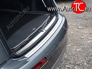 4 999 р. Накладка на задний бампер ТСС Тюнинг  Audi Q7  4M (2015-2020) дорестайлинг (лист шлифованный, надпись Q7)  с доставкой в г. Керчь