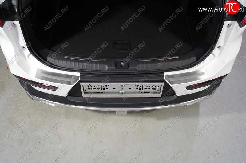 3 299 р. Накладки на задний бампер, ТСС Тюнинг  EXEED TXL (2020-2021)  дорестайлинг (лист шлифованный с полосой)  с доставкой в г. Керчь