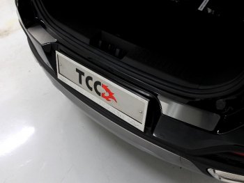 Накладки на задний бампер, ТСС Тюнинг Chery Tiggo 8  (T18) (2019-2025) рестайлинг (лист шлифованный)