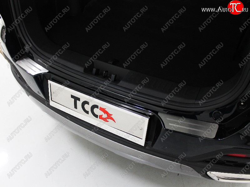 3 799 р. Накладки на задний бампер, ТСС Тюнинг  Chery Tiggo 8  (T18) (2019-2025) рестайлинг (лист шлифованный с полосой)  с доставкой в г. Керчь