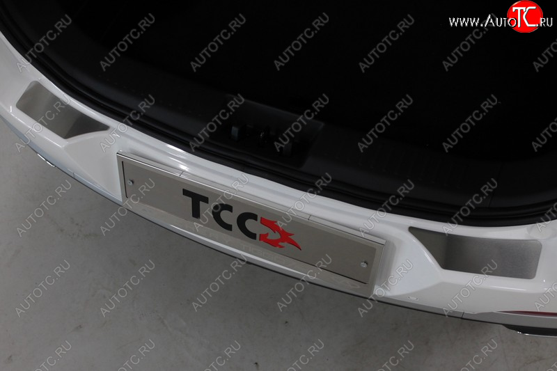 2 399 р. Накладки на задний бампер, ТСС Тюнинг  Chery Tiggo 7 PRO (2019-2025) (лист шлифованный)  с доставкой в г. Керчь