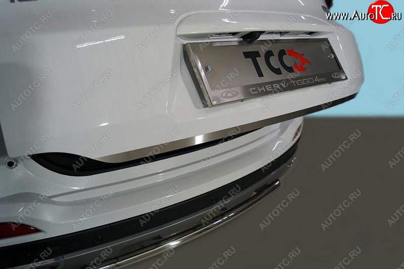 789 р. Накладка на заднюю дверь, ТСС Тюнинг  Chery Tiggo 4 Pro (2021-2025) (Лист шлифованный)  с доставкой в г. Керчь