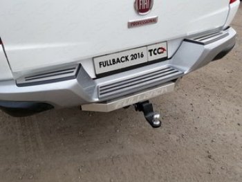  Накладки на задний бампер, ТСС Тюнинг Fiat Fullback (2016-2018) (лист шлифованный)