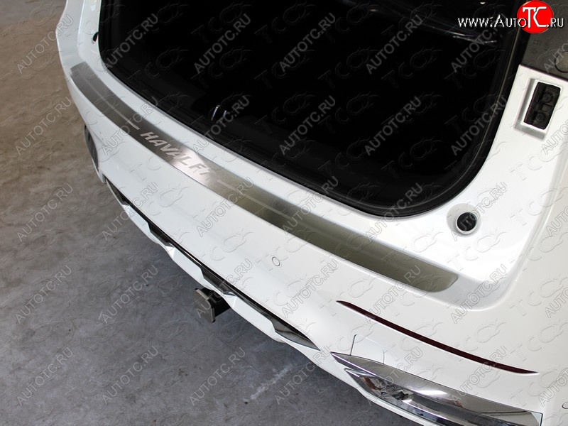 3 399 р. Накладка на задний бампер, ТСС Тюнинг Haval F7  дорестайлинг (2018-2022) (лист шлифованный надпись Haval F7)  с доставкой в г. Керчь