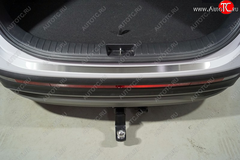 2 349 р. Накладка на задний бампер, ТСС Тюнинг  Hyundai Santa Fe  TM (2020-2022) рестайлинг (Лист шлифованный)  с доставкой в г. Керчь