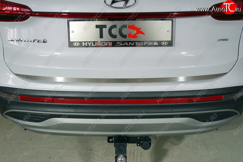 3 299 р. Накладка на заднюю дверь, ТСС Тюнинг  Hyundai Santa Fe  TM (2020-2022) рестайлинг (Лист шлифованный)  с доставкой в г. Керчь
