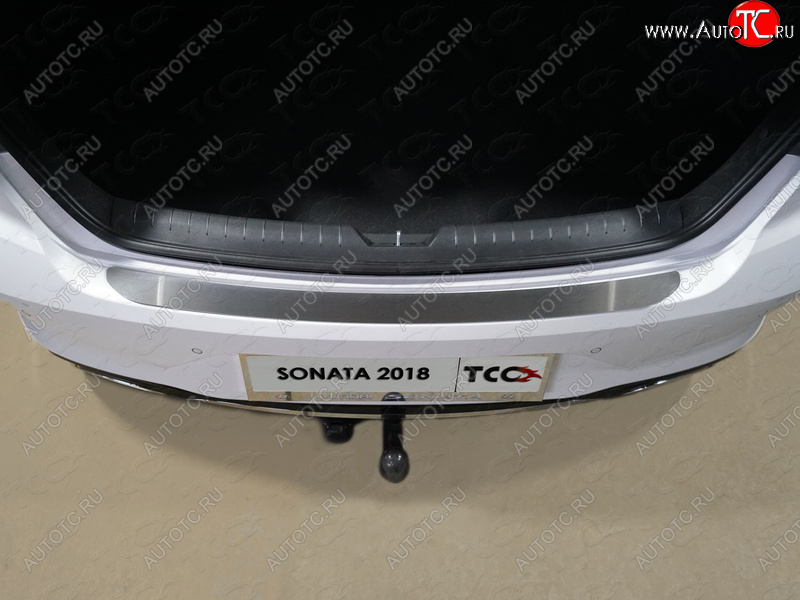 1 799 р. Накладка на задний бампер ТСС Тюнинг  Hyundai Sonata  DN8 (2019-2022) (Лист шлифованный)  с доставкой в г. Керчь