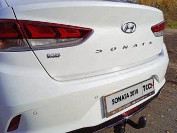 Накладка на заднюю дверь ТСС Тюнинг Hyundai Sonata  LF (2017-2019) рестайлинг (Лист шлифованный)