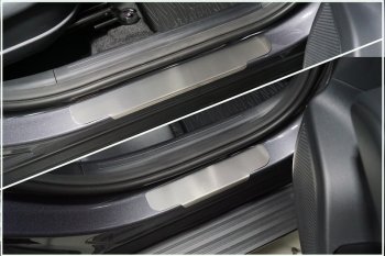 Накладки на пороги, ТСС Тюнинг Hyundai Tucson  TL (2018-2021) рестайлинг (лист шлифованный)