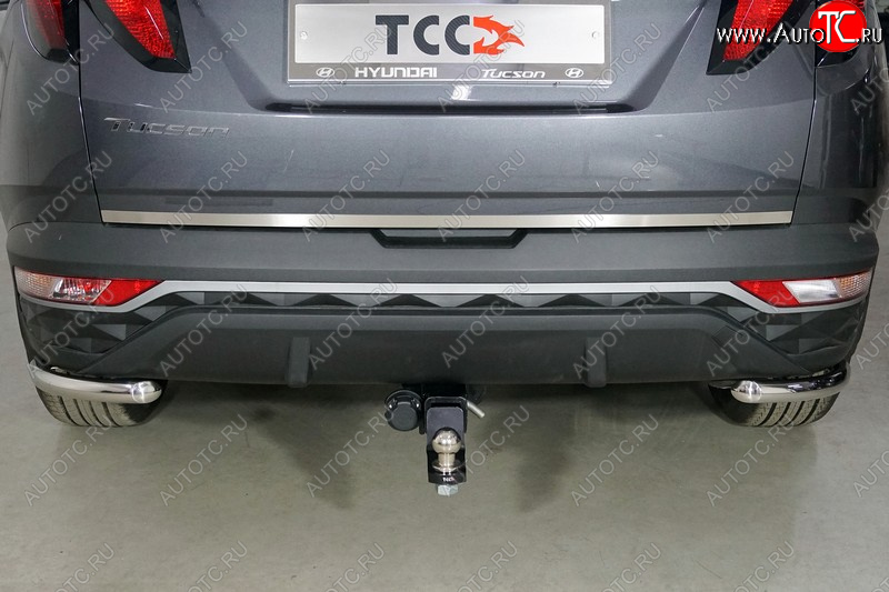 2 349 р. Накладка на заднюю дверь, ТСС Тюнинг  Hyundai Tucson  NX4 (2020-2022) (Лист шлифованный)  с доставкой в г. Керчь
