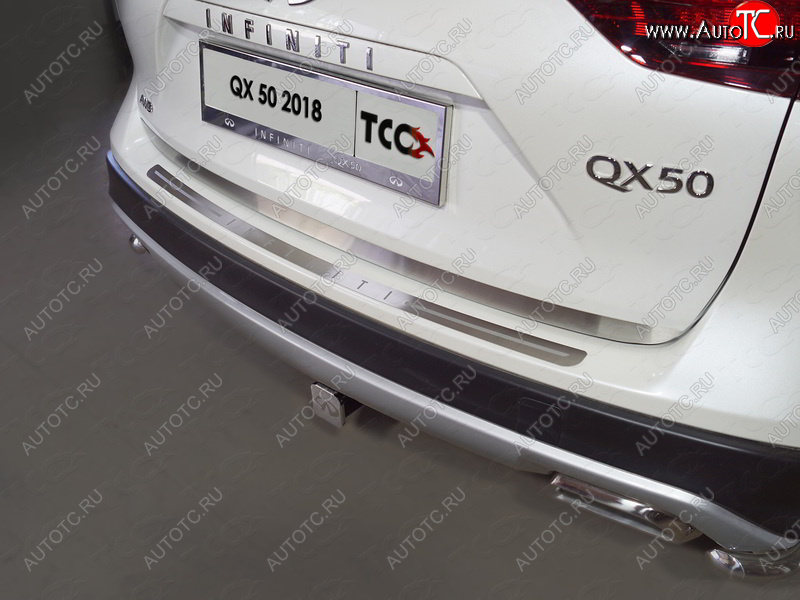 1 999 р. Накладка на заднюю дверь, ТСС Тюнинг  INFINITI Qx50  J55 (2017-2022) (Лист шлифованный)  с доставкой в г. Керчь