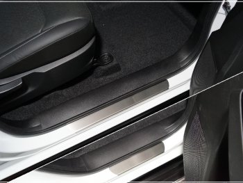 Накладки на пороги, ТСС Тюнинг Isuzu D-Max  RG (2020-2023) DoubleCab (лист шлифованный)