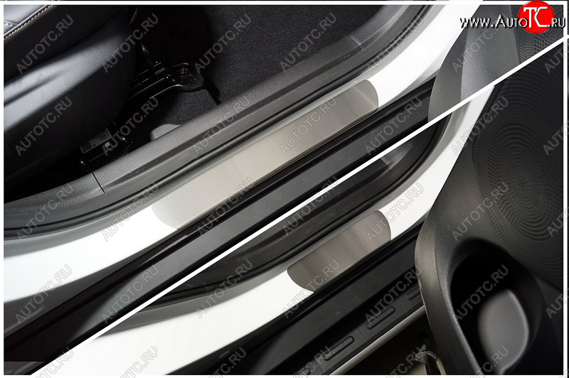 2 399 р. Накладки на пороги, ТСС Тюнинг  JAC JS4 (2021-2025) (лист шлифованный)  с доставкой в г. Керчь