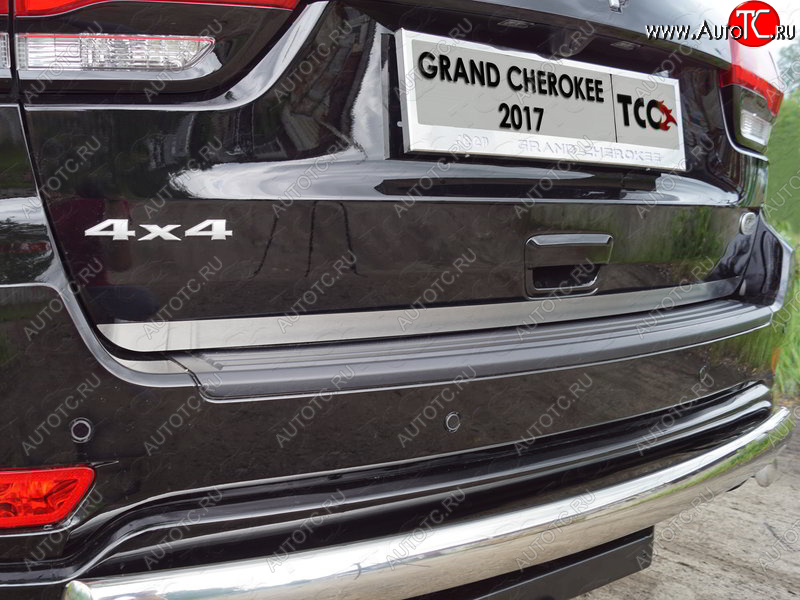 1 999 р. Накладка на заднюю дверь, ТСС Тюнинг  Jeep Grand Cherokee  WK2 (2013-2018) 1-ый рестайлинг (Лист шлифованный)  с доставкой в г. Керчь