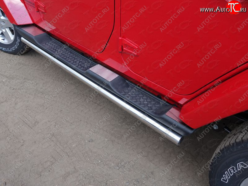 1 999 р.  Накладки на пороги ТСС Тюнинг  Jeep Wrangler  JK (2006-2010) 3 дв. дорестайлинг (шлифованные)  с доставкой в г. Керчь