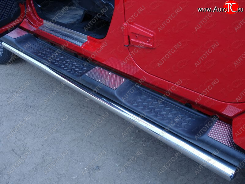 2 999 р. Накладки на пороги ТСС Тюнинг Jeep Wrangler JK 3 дв. дорестайлинг (2006-2010) (декоративные)  с доставкой в г. Керчь
